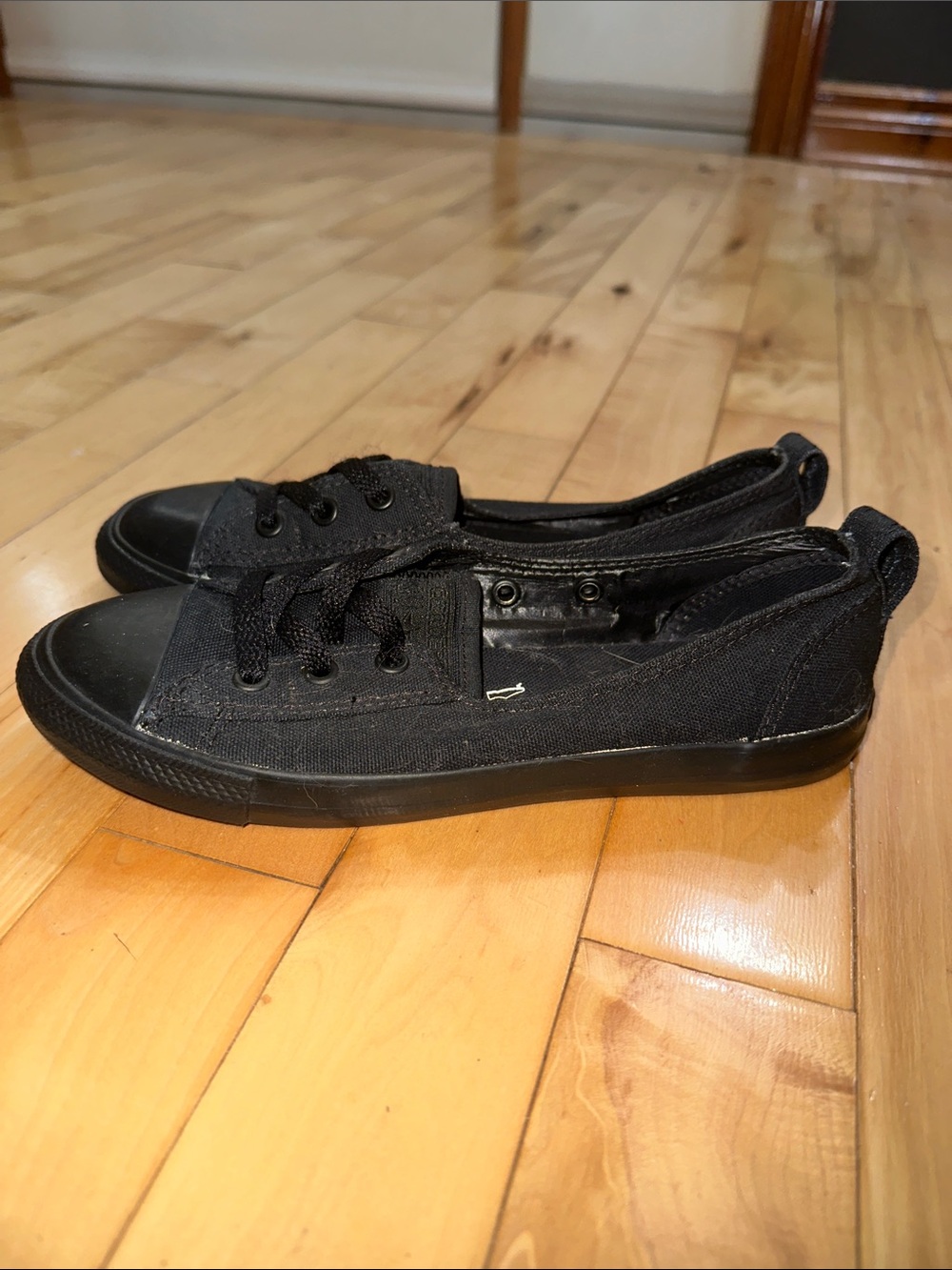 Converse Black Ballet Slip-On Canvas Sneakers - Picture 4 of 9
